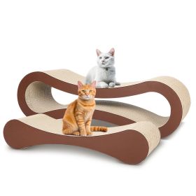 2 in 1 Cat Scratcher Cardboard, Cat Scratching Board Furniture Protector, Cat Scratching Post, Cat Beds for Indoor Cats, Infinity Shape, X-Large