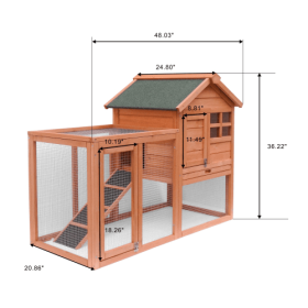 Easy To Assemble Wooden Rabbit House Chicken Coop