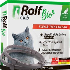 Natural Flea Tick Collar for Cats 12 Months Control of Best Prevention Safe Treatment Anti Fleas and Ticks Essential Oil Repellent 1 Count