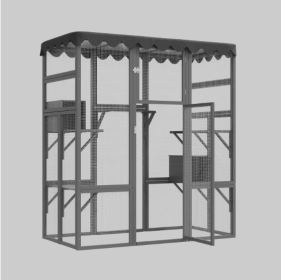 Wooden Wildcat Shelter Enclosure