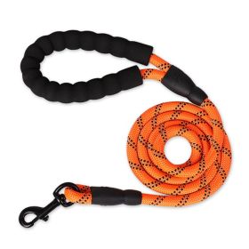 Reflective Dog Leash Nylon Pet Dog Leash Rope For Small Medium Large Dogs Walking Training Pet Suppiles (Color: Orange)