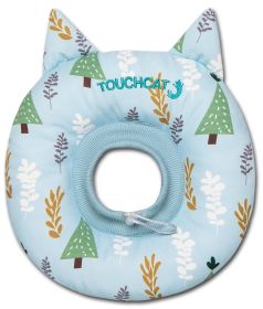 Touchcat 'Ringlet' Licking and Scratching Adjustable Pillow Cat Neck Protector (Color: Blue, size: small)