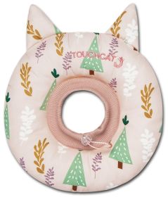 Touchcat 'Ringlet' Licking and Scratching Adjustable Pillow Cat Neck Protector (Color: Pink, size: medium)